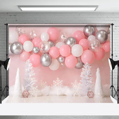 Aperturee - Dreamy Balloons Girls Birthday Cake Smash Backdrop