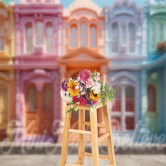 Aperturee - Dreamy House Birthday Cake Smash Backdrop For Photo