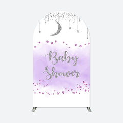 Aperturee - Dreamy Purple Baby Shower Double Sided Arch Backdrop