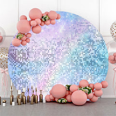 Aperturee Dreamy Purple Lavender Round Birthday Party Backdrop