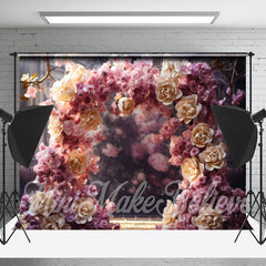 Aperturee - Dry Vine Big Floral Arch Door Bokeh Flower Backdrop