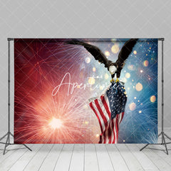 Aperturee - Eagle American Flag Bokeh Independence Day Backdrop