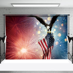 Aperturee - Eagle American Flag Bokeh Independence Day Backdrop