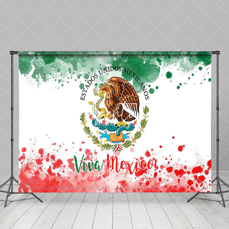 Aperturee - Eagle Viva Mexico Flag Independence Day Backdrop