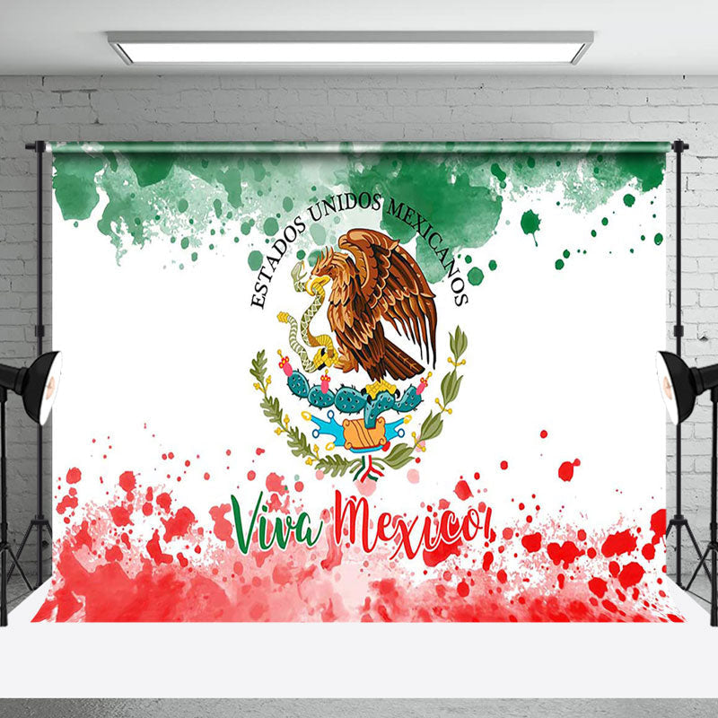 Aperturee - Eagle Viva Mexico Flag Independence Day Backdrop