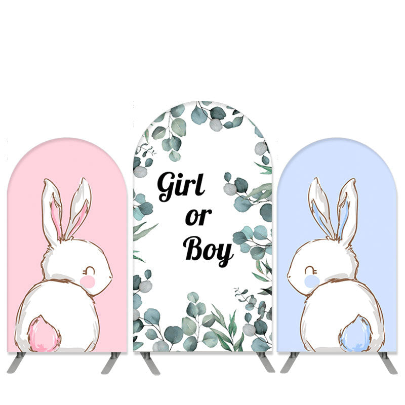 Aperturee Easter Theme Rabbit Arch Backdrop Kit for Baby Shower