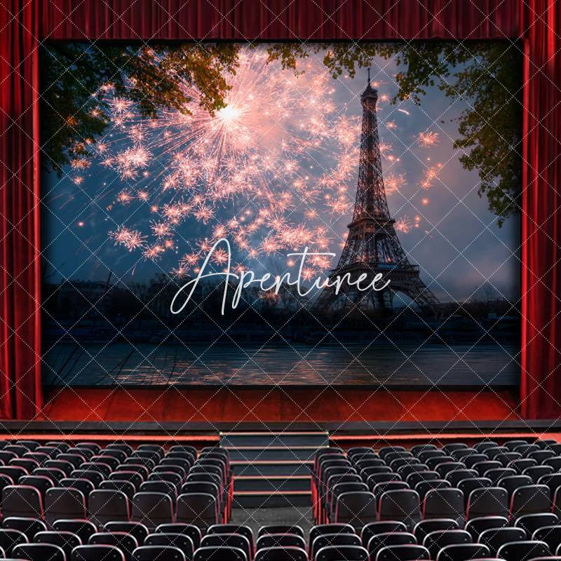 Aperturee - Eiffel Tower Fireworks Theater Performance Backdrop