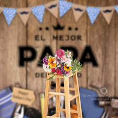 Aperturee - El Mejor Papa Tools Weeden Fathers Day Photo Backdrop