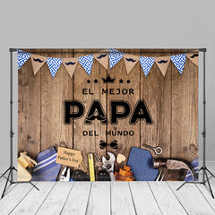 Aperturee - El Mejor Papa Tools Weeden Fathers Day Photo Backdrop