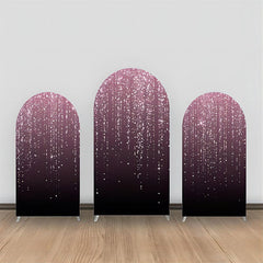 Aperturee - Elegant Black Purple Sparkle Party Arch Backdrop Kit