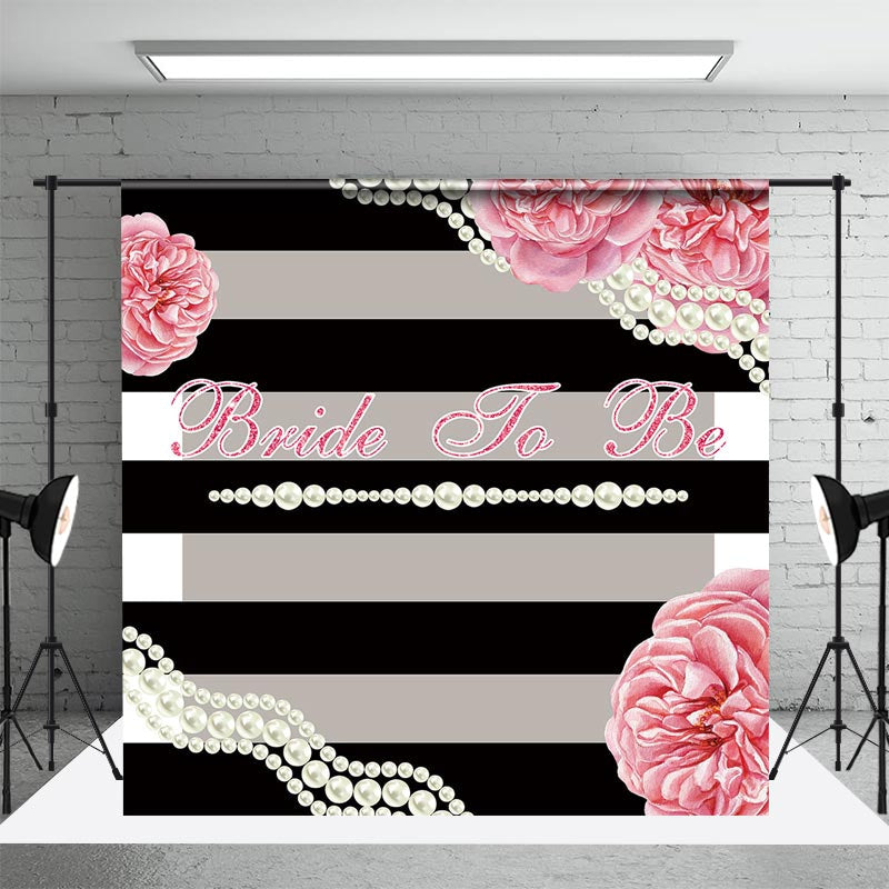 Aperturee - Elegant Pearl Pink Bride To Be Bridal Shower Backdrop