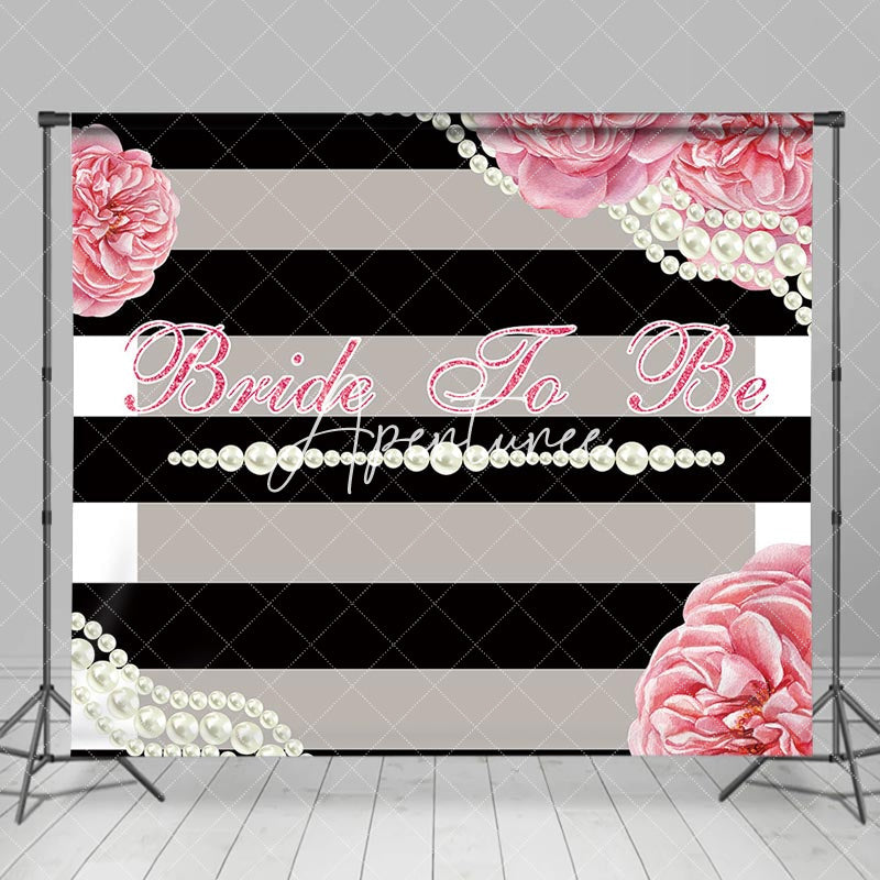 Aperturee - Elegant Pearl Pink Bride To Be Bridal Shower Backdrop