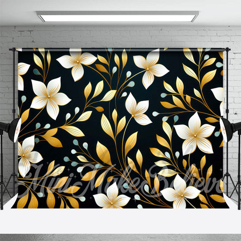 Aperturee - Elegant White Orchid Fine Art Photo Booth Backdrop