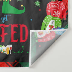 Aperturee - Elfed Up Colorful Sweater Black Christmas Backdrop