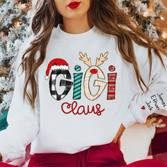 Aperturee - Elk Claus Mom Daughter Custom Christmas Sweatshirt