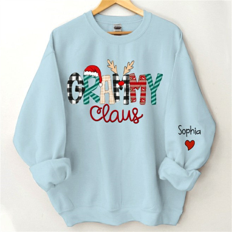 Aperturee - Elk Claus Mom Daughter Custom Christmas Sweatshirt