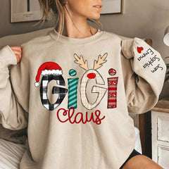 Aperturee - Elk Claus Mom Daughter Custom Christmas Sweatshirt