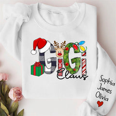 Aperturee - Elk Gift Grandma Kids Custom Christmas Sweatshirt