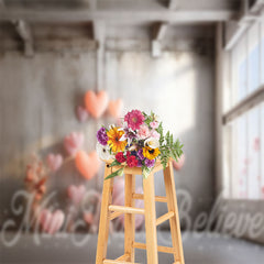 Aperturee - Empty Building Heart Balloon Valentines Day Backdrop