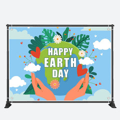 Aperturee - Environmental Protection Happy Earth Day Blue Backdrop