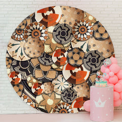 Aperturee - Ethiopian Basket Pattern Round Holiday Backdrop