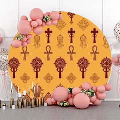 Aperturee - Ethiopic Traditional Holiday Decor Round Backdrop