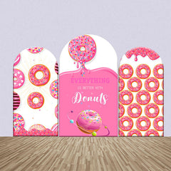 Aperturee - Everthing Is Better Pink Doughnuts Arch Backdrop Kit