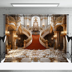 Aperturee - Exquisite Gold Carving Palace Architecture Backdrop