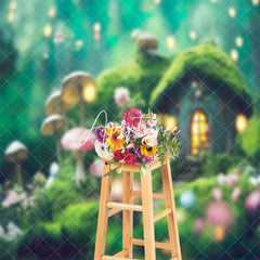 Aperturee - Fairy Tale Bokeh Mushroom Forest Backdrop For Photo