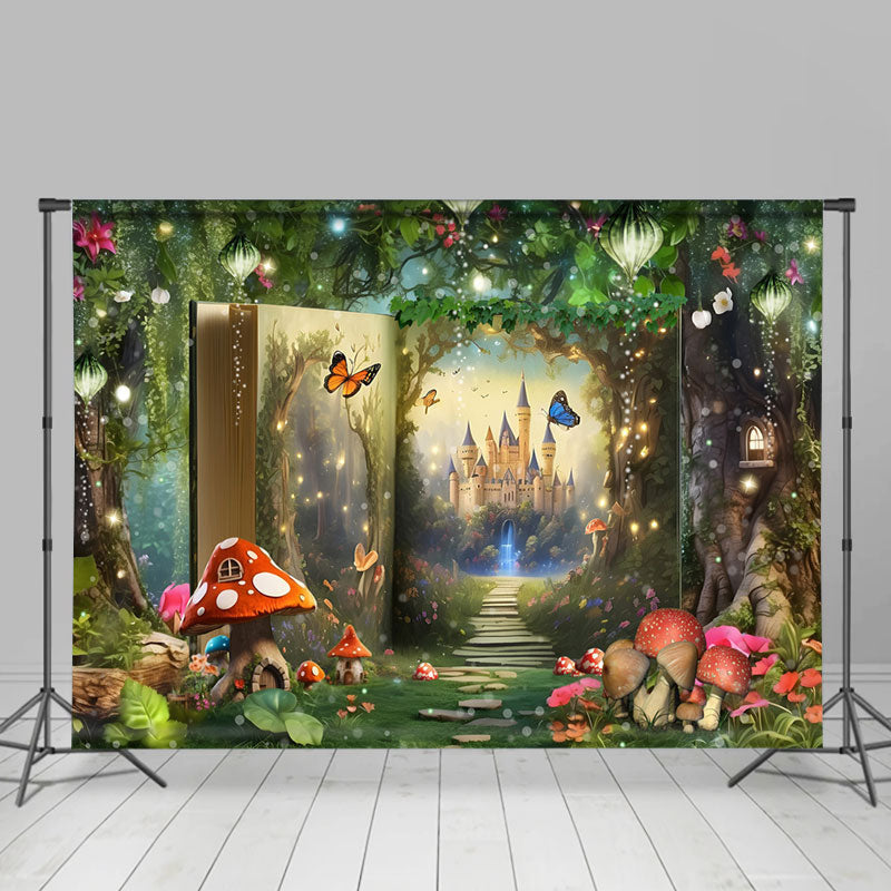 Aperturee - Fairy Tale Book Enchanted Forest Spring Backdrop