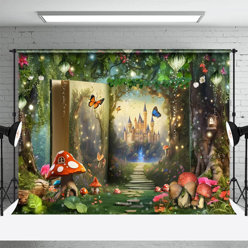 Aperturee - Fairy Tale Book Enchanted Forest Spring Backdrop