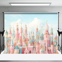 Aperturee - Fairy Tale Cloud Castle Birthday Cake Smash Backdrop