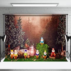 Aperturee - Fairy Tale Forest Dwarf Birthday Cake Smash Backdrop