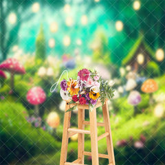 Aperturee - Fairy Tale Mushroom Forest Bokeh Backdrop For Photo