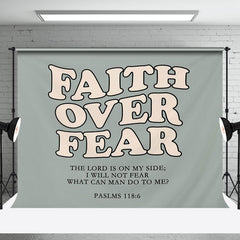 Aperturee - Faith Over Fear Bible Verses Positive Slogan Backdrop