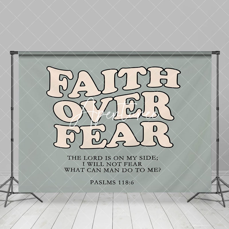 Aperturee - Faith Over Fear Bible Verses Positive Slogan Backdrop