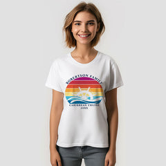 Aperturee - Family Cruise Nautical Ship Retro Sunset T-Shirt