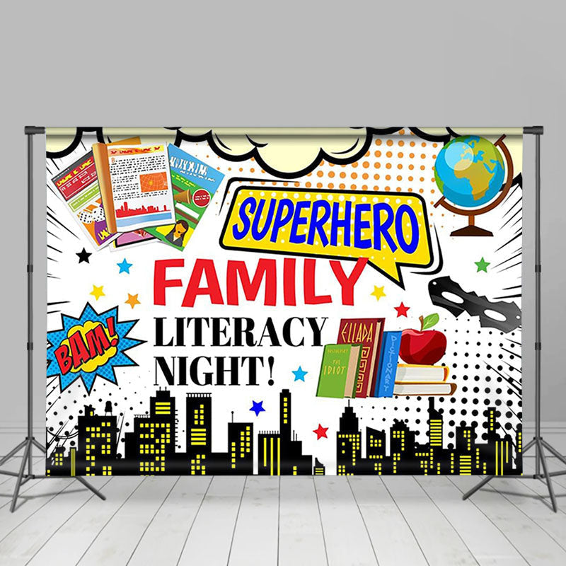 Aperturee - Family Literacy Night Books World Book Day Backdrop