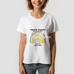 Aperturee - Family Reunion Custom Green Rainbow Heart T-Shirt