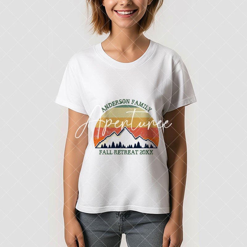 Aperturee - Family Reunion Custom Name Retreat Sunset T-Shirt