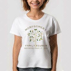 Aperturee - Family Reunion Modern Tree Personalized T-Shirt