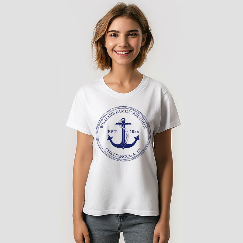 Aperturee - Family Reunion Nautical Anchor Monogram T-Shirt