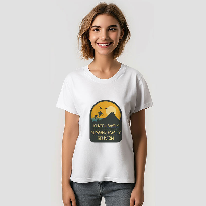 Aperturee - Family Reunion Summer Beach Palm Tree Custom T-Shirt