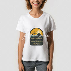 Aperturee - Family Reunion Summer Beach Palm Tree Custom T-Shirt