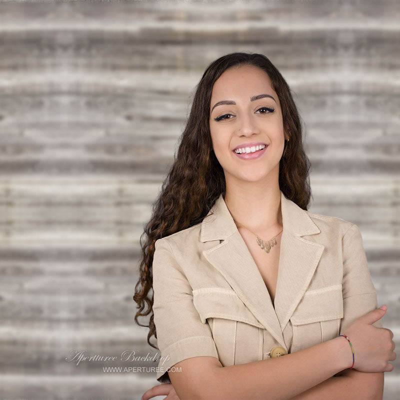 Aperturee - Fancy Light Grey Wood Portrait Photoshoot Backdrop