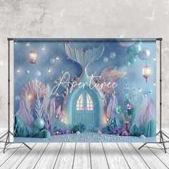 Aperturee - Fancy Pearls Mermaid Room Cake Smash Photo Backdrop