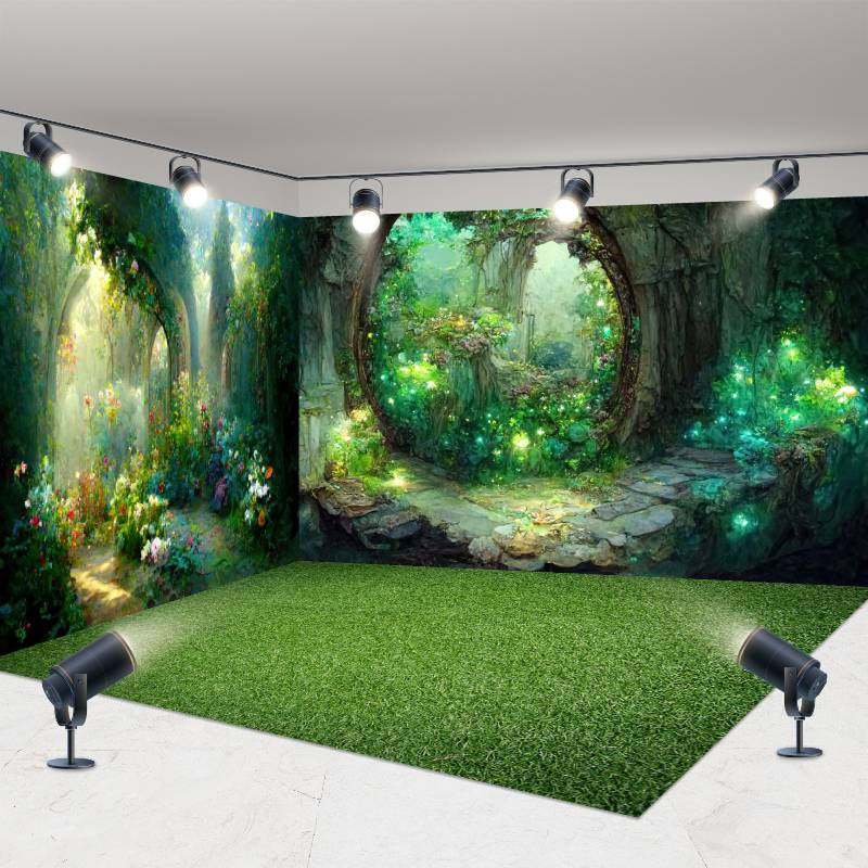 Aperturee - Fantasy Forest Room Set Backdrop Photo Studio