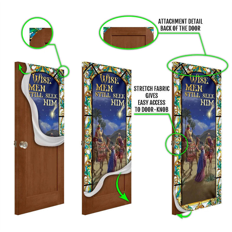 Aperturee - Farm Bullpen Cows Tree Snow Christmas Door Cover