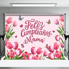 Aperturee - Feliz Cumpleanos Mama Flowers Mothers Day Backdrop