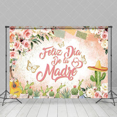 Aperturee - Feliz Dia De La Madre Floral Mothers Day Backdrop